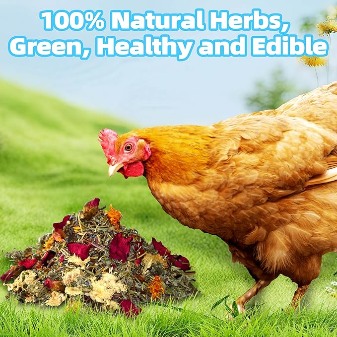 JUSONEY 24 OZ Nesting Herbs for Chicken Coop, Premixed 8 Dried Herbs Nesting Pads,Chicken Coop Accessories Help Coop Smell Promote Egg Production