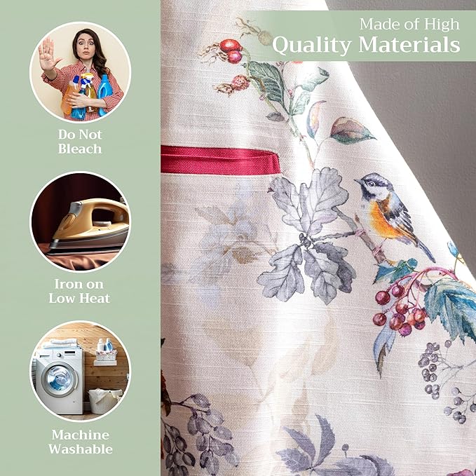 Maison d' Hermine 100% Cotton Apron for women with Pocket Kitchen Chef Apron for Men Cooking Easter Decorations