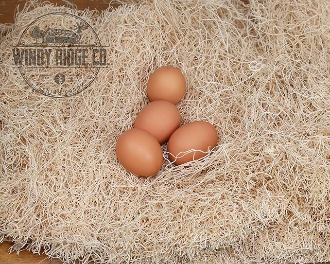 Natural Chicken Nesting Pads - 10 Pack - Aspen Excelsior Bedding Hen Nest Box Liners - USA Made - 13" x 13"