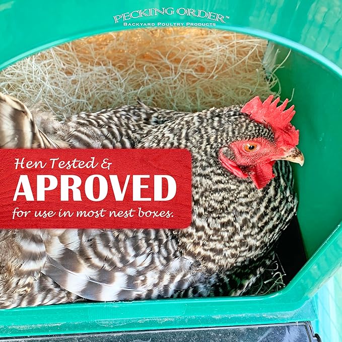 Pecking Order Nest Box Pads for Chicken Nesting Boxes - 13 x 13 Pads Made in USA from Sustainably Sourced Aspen Excelsior,(Pack of 30)