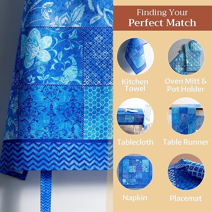 Maison d' Hermine 100% Cotton Apron for women with Pocket Kitchen Chef Apron for Men Cooking Easter Decorations
