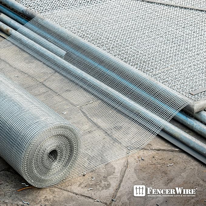 Fencer Wire 23 Gauge Galvanized Hardware Cloth with Mesh Size 1/4" x 1/4" (2 ft. x 25 ft.)