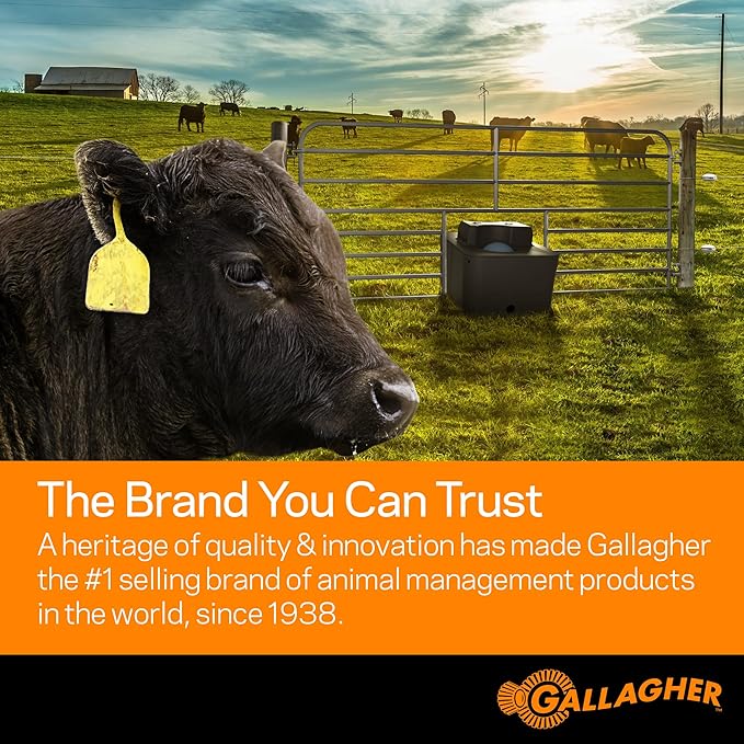 Gallagher Smart Fence 2 | Portable Electric Fence for Livestock Containment | Quick Install Temporary Field Fencing | 328ft of 4-Strand Electric Fencing with Built-in Posts and Reels