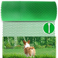 Green Plastic Wire Mesh Fence Roll - 15.7IN x 20FT Plastic Chicken Wire Mesh for Poultry， Chicken Puppy Rabbit, Floral-Plastic Fence