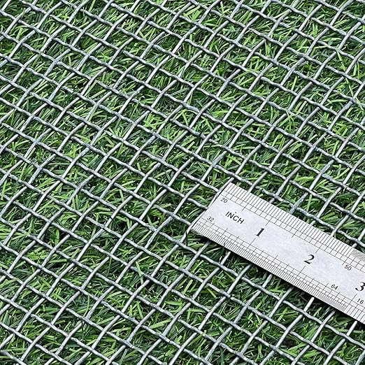 16 Gauge Strong Galvanized Woven Mesh 40"X24" 1/3" Mesh(About 0.32")|Delivered Flat|Poultry Cage Netting -Anti-Rodent Steel Mesh Crimped Mesh Snake Fence Chicken Wire Fencing-Corrugated Wire