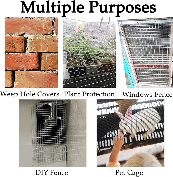 Hardware Cloth 1/4 inch 12IN x20FT Galvanized After Welding 23 Gauge,Chicken Wire Mesh Screen Fence, Heavy Duty Wire Mesh Roll for Chicken Pen/Coop Fences, Garden Fences,Poultry Netting Cage