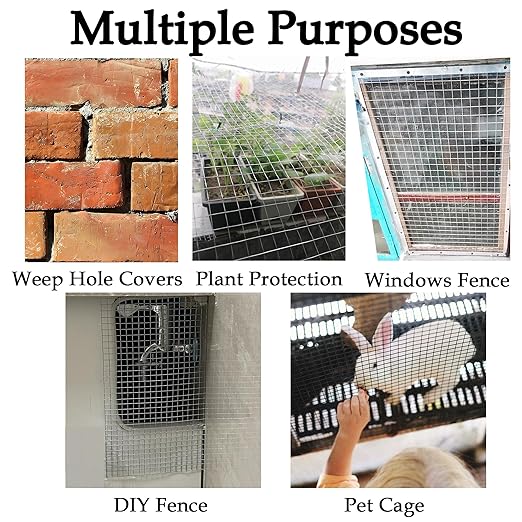 Hardware Cloth 1/4 inch 8inx10ft Galvanized After Welding 23 Gauge,Wire Cloth Wire Mesh Roll Chicken Wire Fence Mesh Roll for Chicken Pen/Coop Fences, Garden Fences,Screen Mesh,Poultry Netting Cage