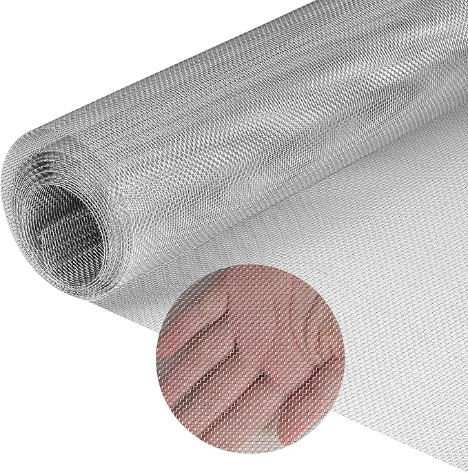 Wire Mesh Roll 13in x 6.56ft Chicken Wire Fence Durable Stainless Steel Mesh Screen Easy to Cut for DIY Project Garden Vent Cover