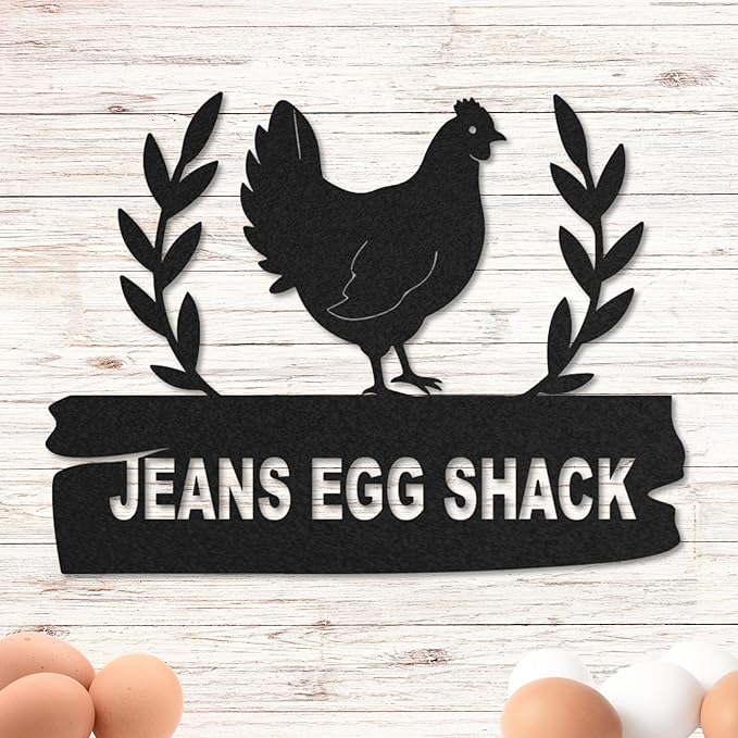 Personalized Chicken Coop Metal Sign, Rustic Farmhouse Wall Decor, Custom Henhouse Sign, Handmade Gift for Chicken Lovers, Poultry Business