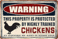 Funny Chickens Decor Vintage Metal Tin Signs Plaque Wall Decor Bar Pub Man Cave Club Novelty Bathroom Toilet Retro Parlor Posters Cafe Store Garage Rule 8x12 In