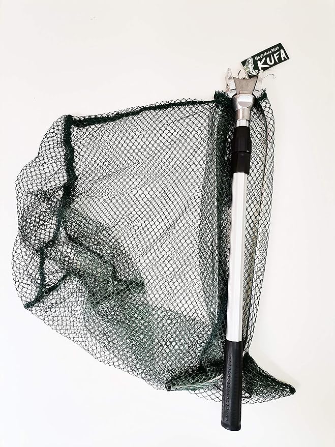 Telescope Landing nets (hoop:23x24",Handle:27~47",Knotless Mesh)
