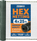 Zebro Plastic Chicken Wire Fence – Flexible Poultry Netting & Garden Fence for Chicken Coops, Rabbits, Pet Enclosures & Landscaping – Weatherproof & Rust-Free - 4' x 25' Green