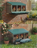 Chicken Nesting Boxes, 3 Hole Metal Rollaway Nest Box for Laying Hens with Cleanable Pull-Out Trays Wall Mount or Placed Design for Easy Egg Collection & Cleaning
