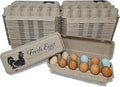 Fresh Eggs Flat Top Paper Egg Cartons - 50 Pack