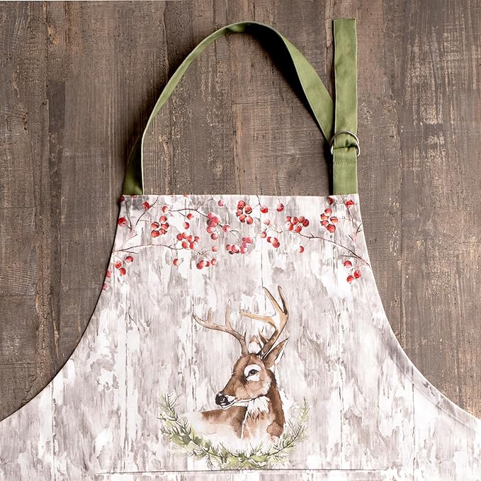 Maison d' Hermine 100% Cotton Apron for women with Pocket Kitchen Chef Apron for Men Cooking Easter Decorations