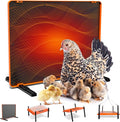 Smart Chick Brooder Heating Plate, 12"x16" Brooder Heat Plate for 20 Chicks, 7 Adjustable Timer & 5 Adjustable Temperature, Overheating Protection, UL-Certified (75 Watt)