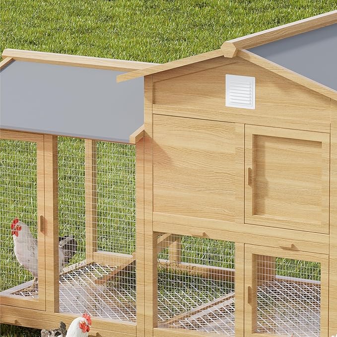 Chicken Coop Metal Wall Vent, 6" x 6" Metal Shed Vent with Built-in Screen for Anti-Debris, Louver Vent Grille for Chicken Coop, Hen House, Poultry Cage, Rabbit Hutch, White
