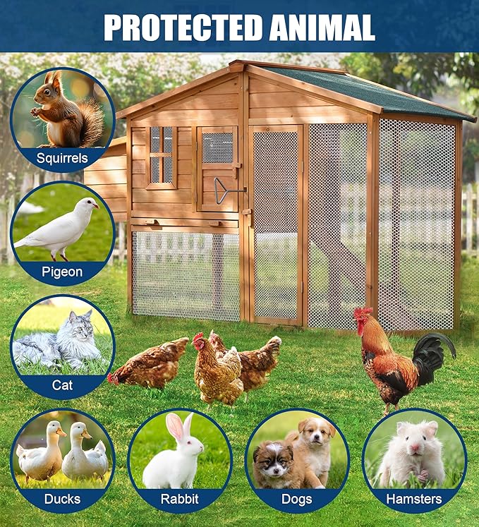White Plastic Chicken Wire Mesh 15.7IN x 10FT 500GSM - for Garden,Poultry,Dogs,Rabbit,Crafts,Agricultural & Floral Fencing - Durable Plastic Chicken Wire Mesh Fencing & Netting Roll