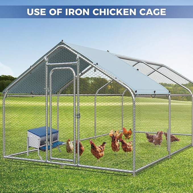 Chicken Nesting Boxes, Metal Rollaway Chicken Nest Box with Rollout Egg Collection, Removable Tray & Nesting Pads, Egg Laying Box for Chicken Coop Hens, Wall Mount or Standing, 3 Compartments, Blue