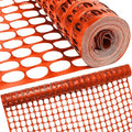Houseables Plastic Mesh Fence, Construction Barrier Netting, Orange, 4'x100' Feet, 1 Roll, Garden Fencing, Fences Wrap, Above Ground, for Snow, Poultry, Chicken, Safety, Deer, Patio, Garden Netting