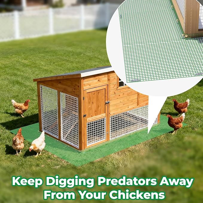 Forestchill Chicken Coop Bottom Predators Resistant Barrier Mesh, Chicken Coop Predator Apron Wire Mesh, Cut to Fit, Total 11 5/8" x 65 Ft