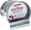 Little Giant® 2 in 1 Bucket Poultry Waterer | Galvanized Chicken Waterer | Poultry Fountain and Waterer | 1 Gallon