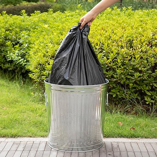 Gardenised Round Galvanized Steel, 12 Gallon Trash Can with Lid - Durable Metal Bucket for Backyard, Lawn, Garden and Yard Use - Weather-Resistant Garbage Can for Indoor and Outdoor, 16-inch