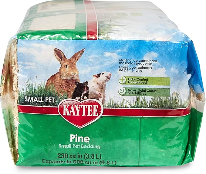 Kaytee Small Animal Pine Bedding For Pet Guinea Pigs, Rabbits, Hamsters, Gerbils, and Chinchillas, 9.8 Liter