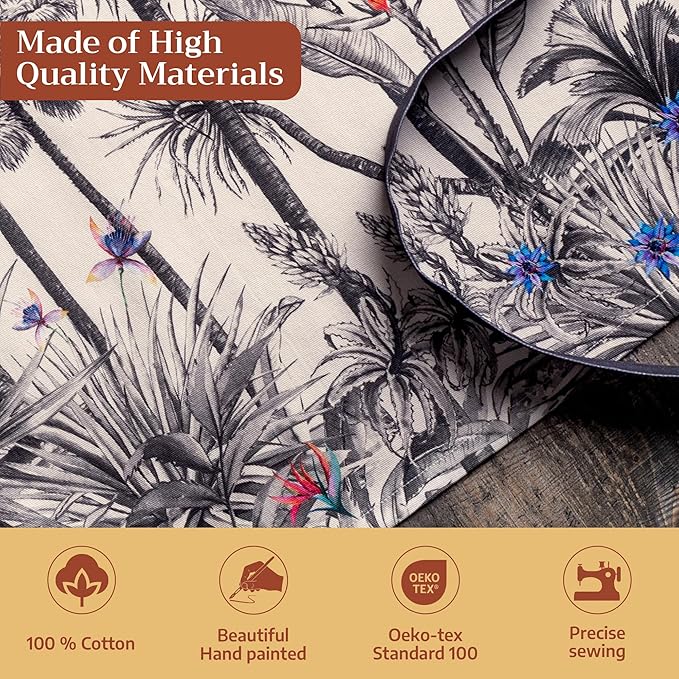 Maison d' Hermine 100% Cotton Apron for women with Pocket Kitchen Chef Apron for Men Cooking Easter Decorations