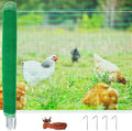 Non Electric Fence Netting 48"x65', Boundary Fence with Double Spiked Posts&Windproof Kit, Portable Poultry Fence for Dogs, Chickens, Ducks, Turkeys Suitable in Backyard, Garden