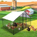 6.6'L x 9.8'W x 6.6'H Walk-in Chicken Coop Outdoor,Chicken Run, Poultry Cage Chicken Pen House, Rabbits Habitat Cage with Waterproof and Anti-Ultraviolet Cover