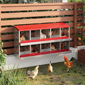 Chicken Nesting Box,10 Compartments Galvanized Steel Metal Chicken Laying Box with Roll Out Egg Collection,Wall Mount Chicken Nesting Boxes,Easy Egg Collection, Hen Roosting Boxes