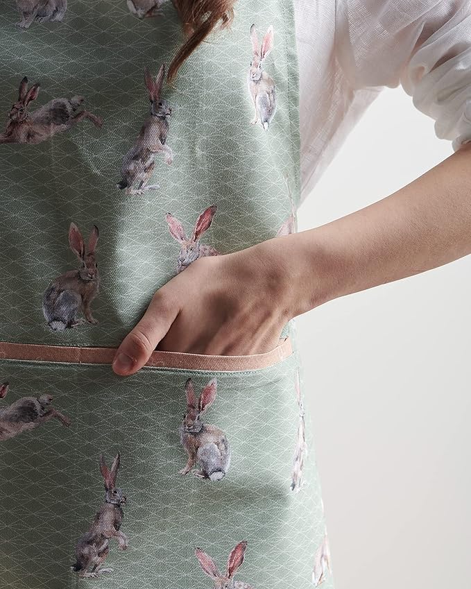 Maison d' Hermine 100% Cotton Apron for women with Pocket Kitchen Chef Apron for Men Cooking Easter Decorations