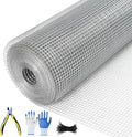 1/2 Inch 19 Gauge Hardware Cloth 48x100 Ft–Silver Vinyl Coated Galvanized Mesh | Silver Chicken Wire, Poultry Netting, Garden Fencing, Rat Wire & Tree Protection