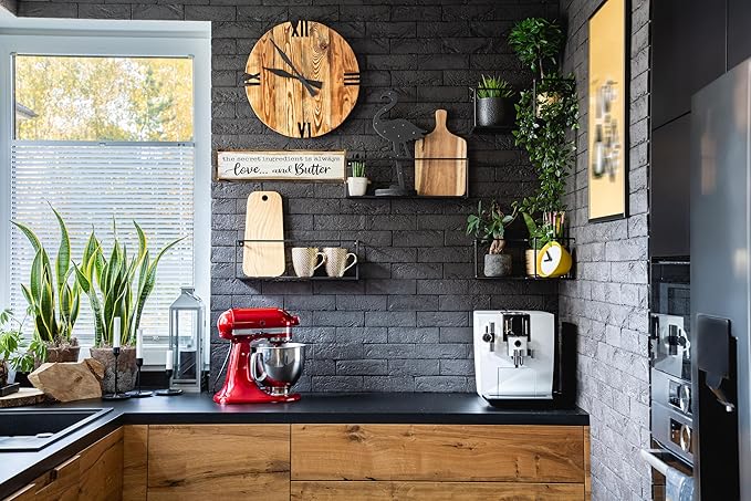CSWLJS Metal Signs The Secret Ingredient Is Always Love and Butter Sign Funny Kitchen Sign Funny Farmhouse Wall Kitchen Decor Rustic Kitchen Wall Decoration 4x16 in