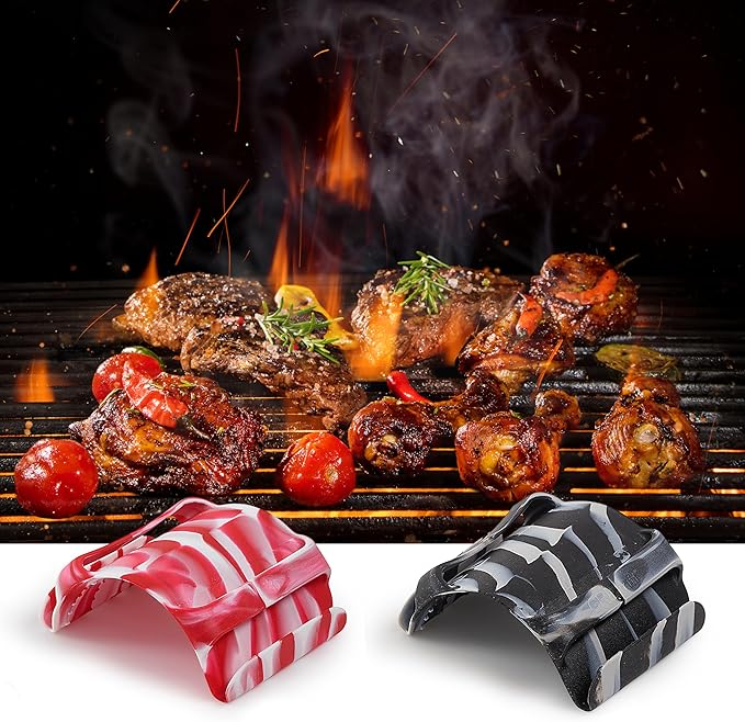 Silicone BBQ & Kitchen Mitt - 2pk Set (Camo Red, Small/Medium)
