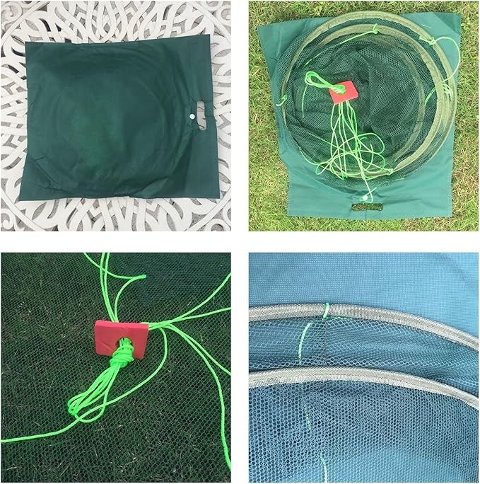 Foldable Fish Catching Net, Hand Cast Cage for Shrimp and Crab
