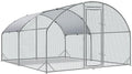 Large Metal Chicken Coop Upgrade Tri-Supporting Wire Mesh Chicken Run,Chicken Pen with Water-Resident and Anti-UV Cover,Duck Rabbit House Outdoor(9'W x 13'L x 6.5'H)