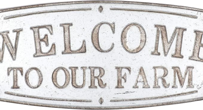Deco 79 59451 Metal Wall Sign, 11" x 36", Brown/Gray