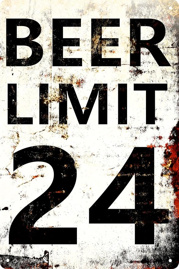 Man Cave Wall Decor Limit 24 Metal Sign Bar Sign Metal Tin Plate Garage Sign Art For Bar Pub Posters Decor Accessories Retro Tin Plate 8x12 Inch