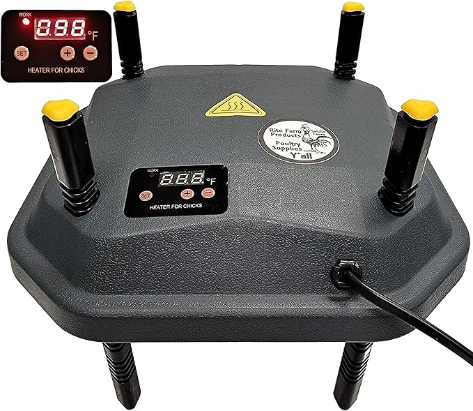 Rite Farm Products 10"x10" Chick BROODER Heating Plate 13-WATTS Digital Heat Temperature Adjustable