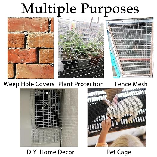 Hardware Cloth 1/2 inch 48Inx100Ft Galvanized After Welding 19 Gauge,Wire Cloth Mesh Roll Chicken Wire Fence Roll for Chicken Pen/Coop Fences, Garden Fences/Fencing,Screen Mesh,Poultry Netting Cage