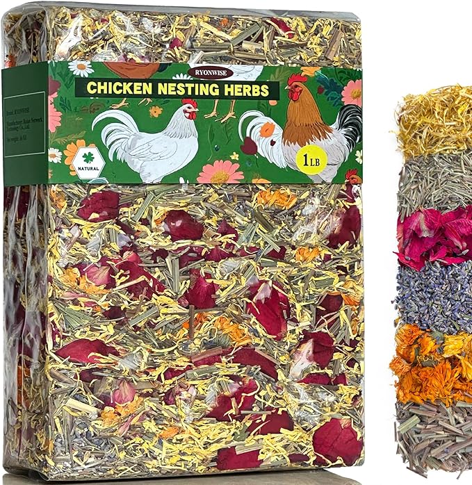 Chicken Nesting Herbs Nesting Herbs for Coop 1Pound of Mixture for Nesting Boxes, Chicken Bedding for Coop, Egg Production, and Stress Relief