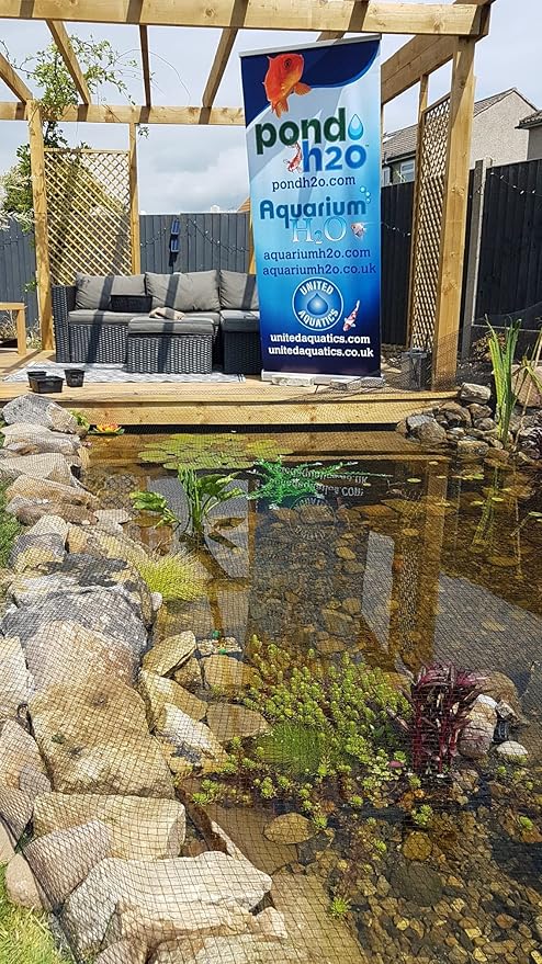 Hozelock - Pond Protection Net 2 x 3 m : Ideal for Protecting the Pond from Leaves, Large Debris and Predators: Supplied with 4 Stakes [1730 0000]