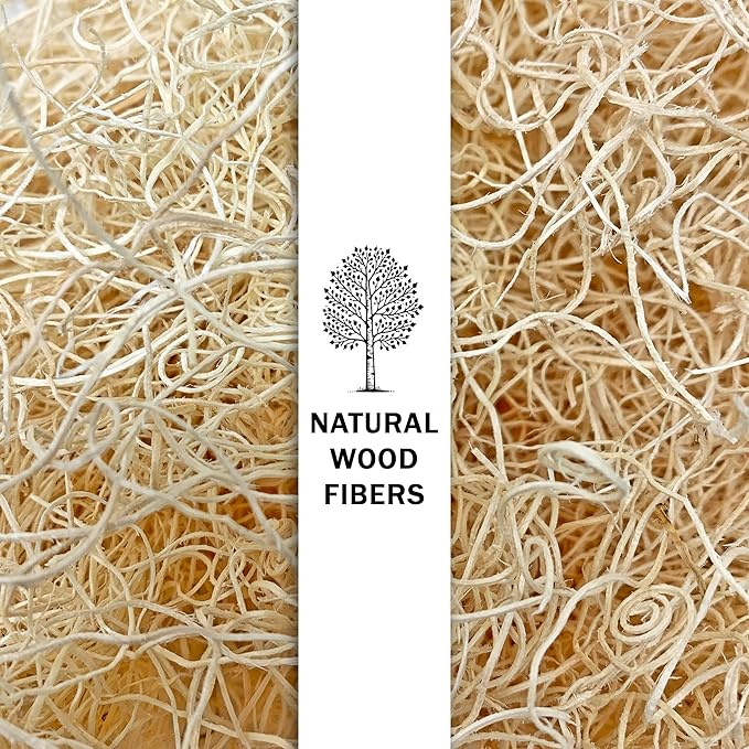 NestNova™ Aspen Excelsior – 2 lb Box of All-Natural USA-Grown Aspen Wood Fiber | Eco-Friendly Nesting Material for Chicken Coops, Small Pet Bedding, Crafts & Gift Baskets | Biodegradable, Hand-Packed