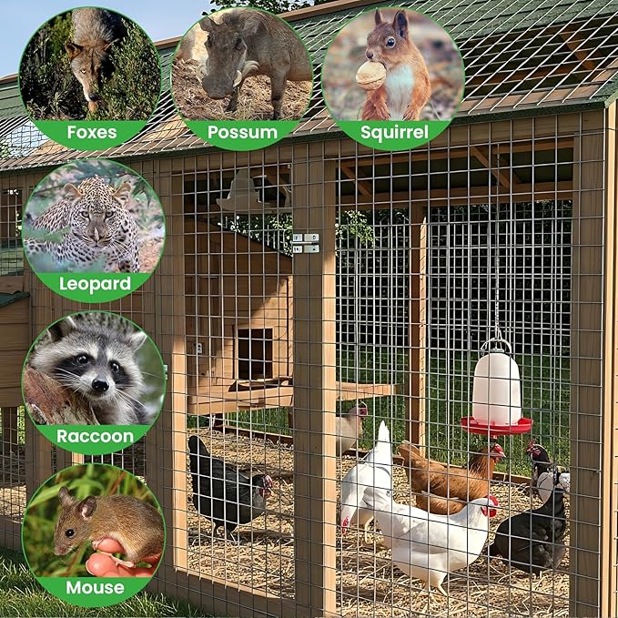 Hardware Cloth 1/2 Inch, 16 in X 25 Ft 23 Gauge Chicken Wire Roll Wire Fence Galvanized Chicken Fence Garden Plant Welded Metal Fences for Rabbit, Snake Cages and Garden Plants-Silver