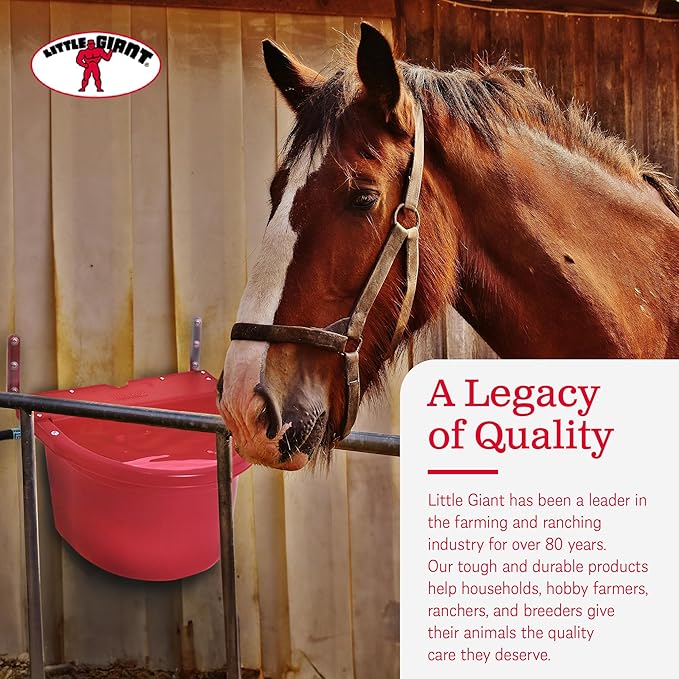Little Giant FW16RED 4 Gallon Capacity Automatic Float Controlled Waterer Animal Horse & Cattle Livestock Water Trough, Red (3 Pack)