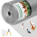Hardware Cloth,19 Gauge 1/2 in 48in×50ft Galvanized Wire Mesh Roll Chicken Wire Fence Plant Welded Metal Wire Fencing, Supports Poultry Animal Netting Cage Fence Used in Industry, Agriculture, Farming