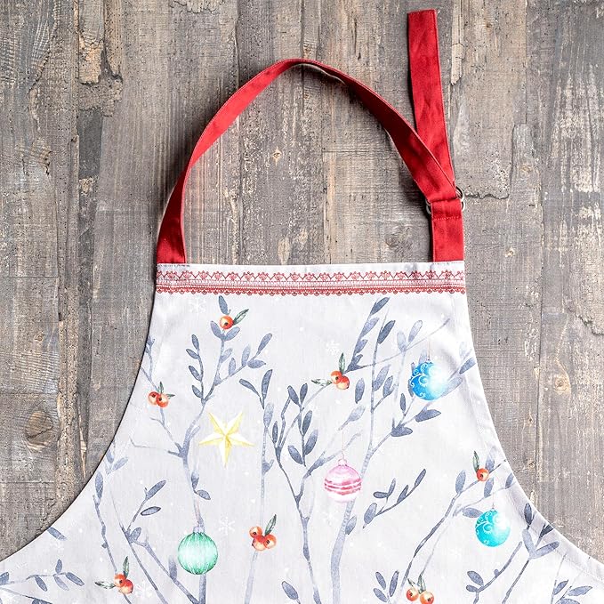 Maison d' Hermine 100% Cotton Apron for women with Pocket Kitchen Chef Apron for Men Cooking Easter Decorations