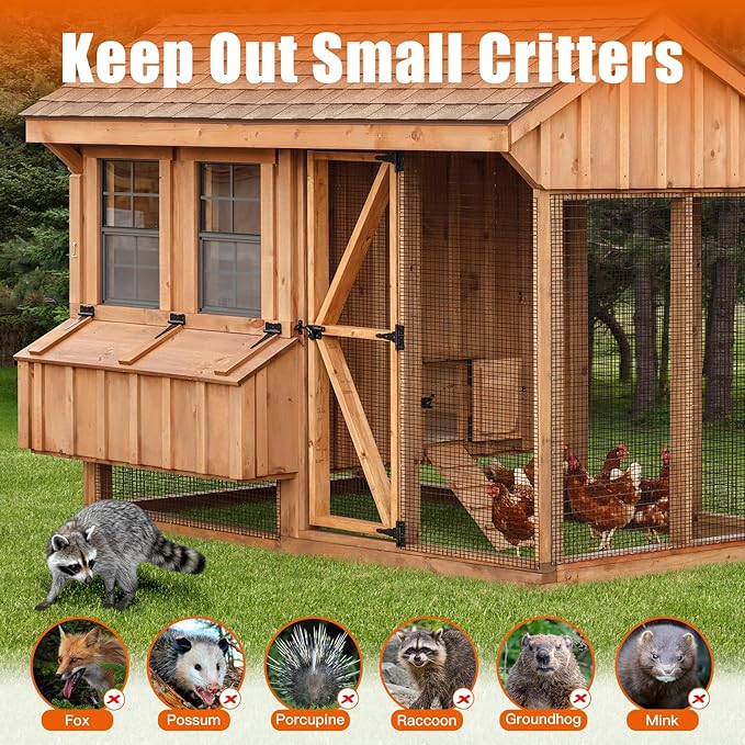 24" x 50' 1/4inch Hardware Cloth, Black Vinyl Coated Chicken Wire Fence Galvanized Welded Mesh Roll for Home Garden Rabbit Cage